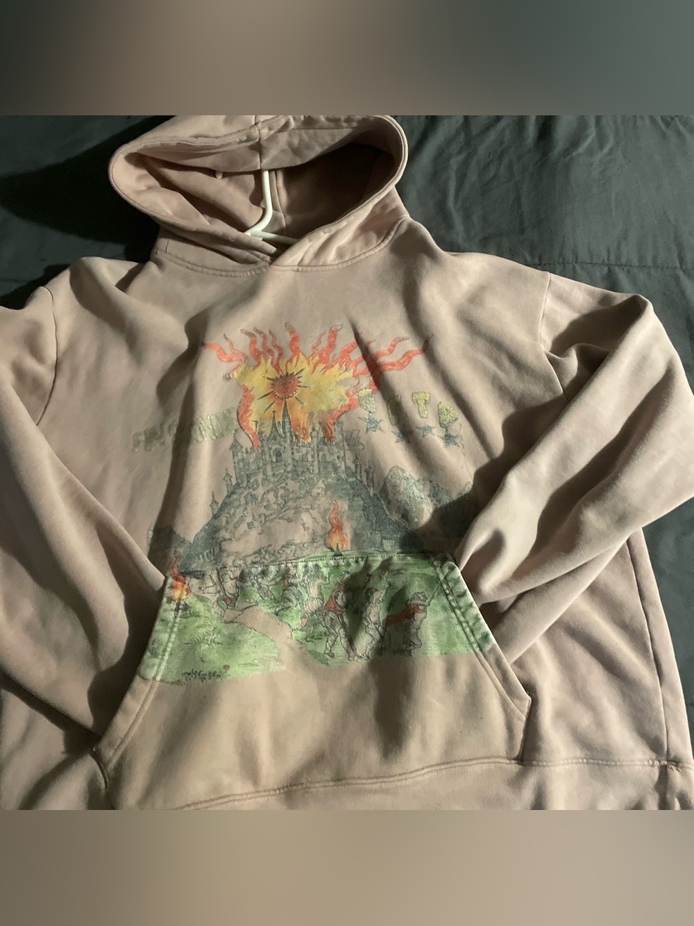 gifted.la Stonewashed Pink Graphic Hoodie Sweatshirt